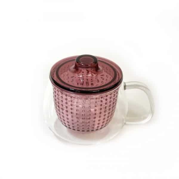 Tazza in pirex con filtro di colore rosa