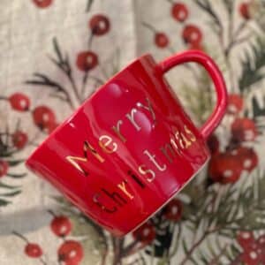 tazza rossa merry christmas